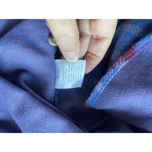 Tailorbyrd Plaid Button-Up Shirt "The Sweatertshirt" Blue/Red Check Men's‎ Large - Picture 13 of 15